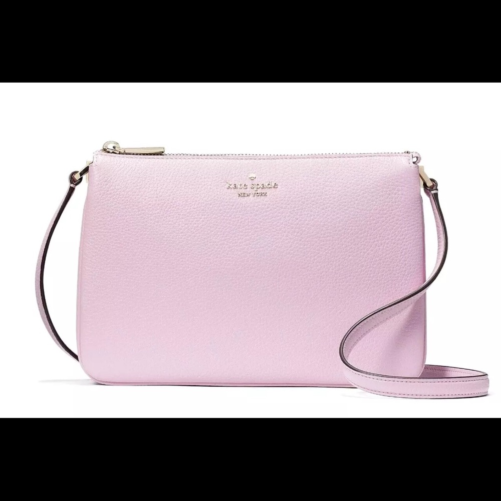 Kate Spade Leila Triple Gusset Crossbody bag in Quartz